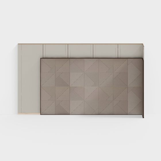 Geometric Art Cabinet 3D model for Modern Interiors