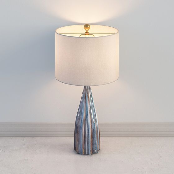 Elegant Low-Poly Table Lamp 3D model