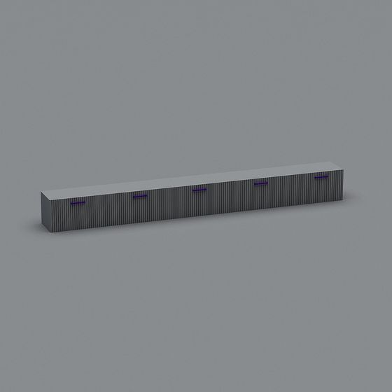 Industrial Metal Shelving Unit 3D model