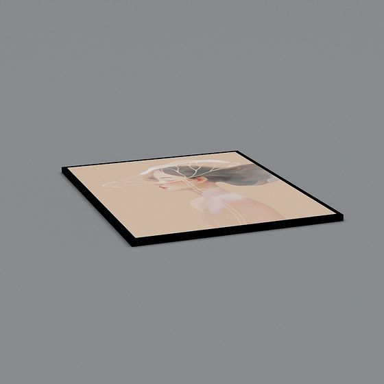 Elegant Low-Polygon Female Figure 3D model