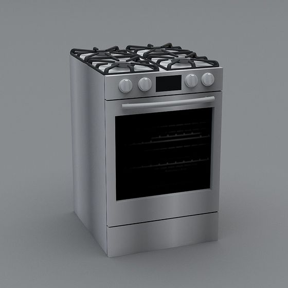 Sleek Gas Stove 3D Model for Modern Kitchens