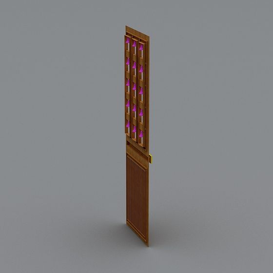 Elegant Wooden Screen 3D model for Design Projects