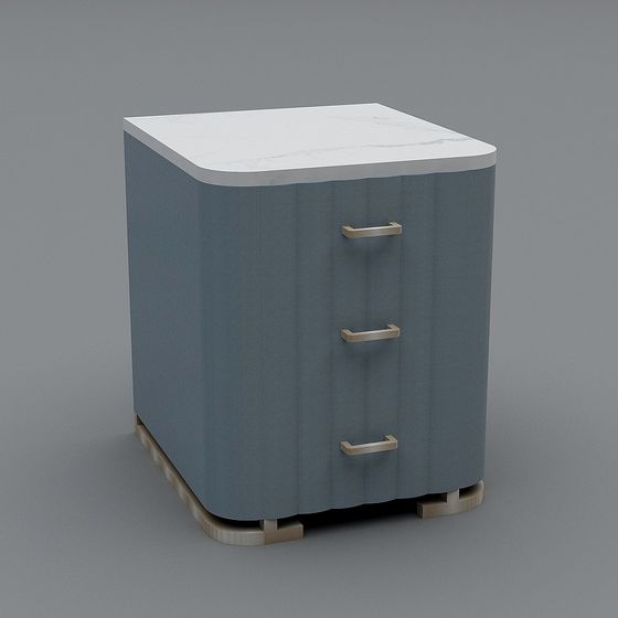 Minimalist Low-Poly Nightstand 3D model