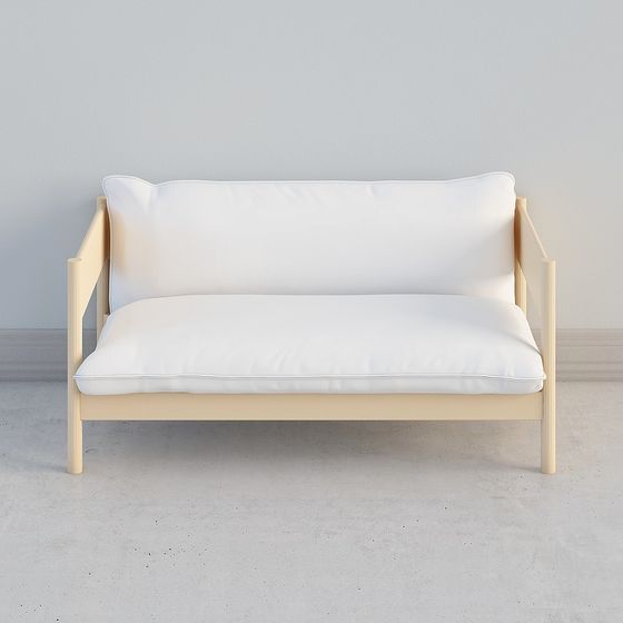 Stylish Low-Poly Sofa 3D model for Contemporary Spaces