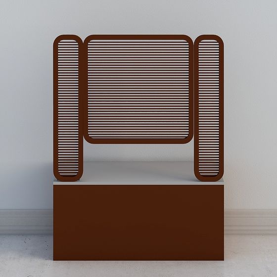 Artistic Low-Poly Screen 3D model for Modern Interiors