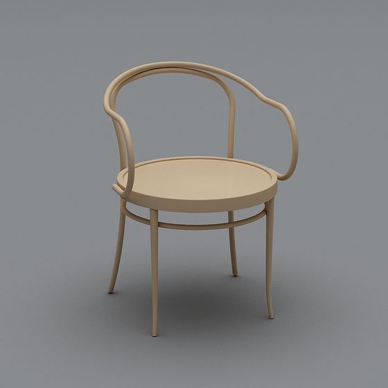 Elegant Round Chair 3D model