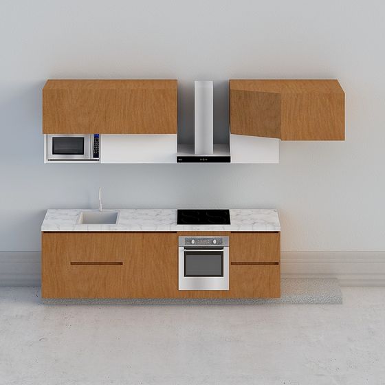 Modern Elegant Kitchen 3D model Design