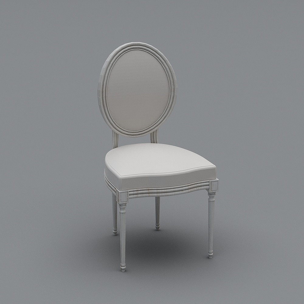 LOUIS Natural Dining Chair revised washwhite