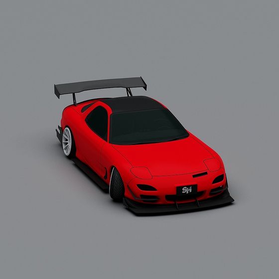 Speed Wing Red Sports Car 3D model