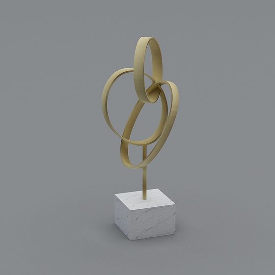 Abstract Geometric Sculpture 3D model