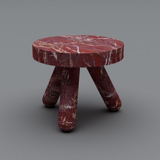 Stylish Low Poly Round Table 3D model