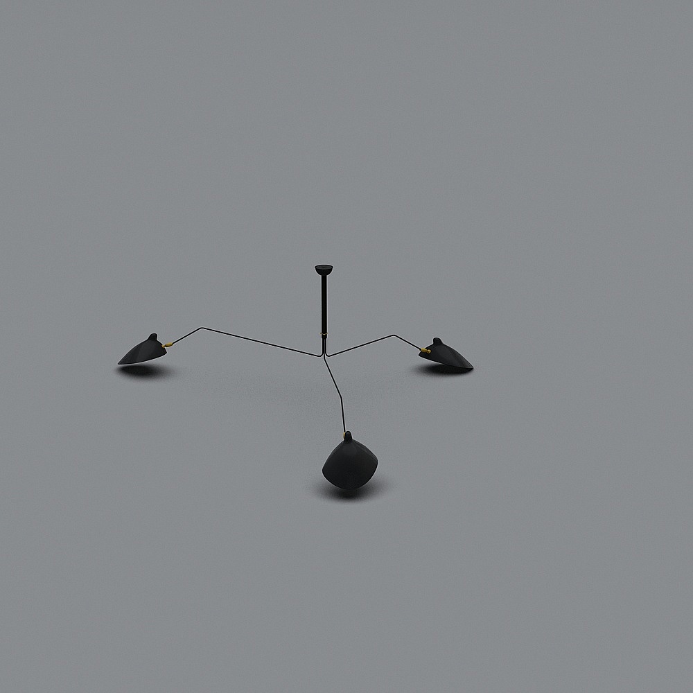 Serge+Mouille+-+โคมไฟเพดาน 3 ขา