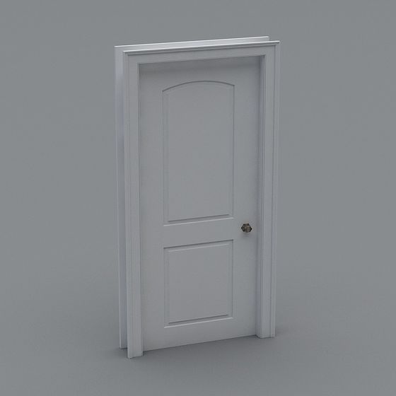 Minimalist White Door 3D model