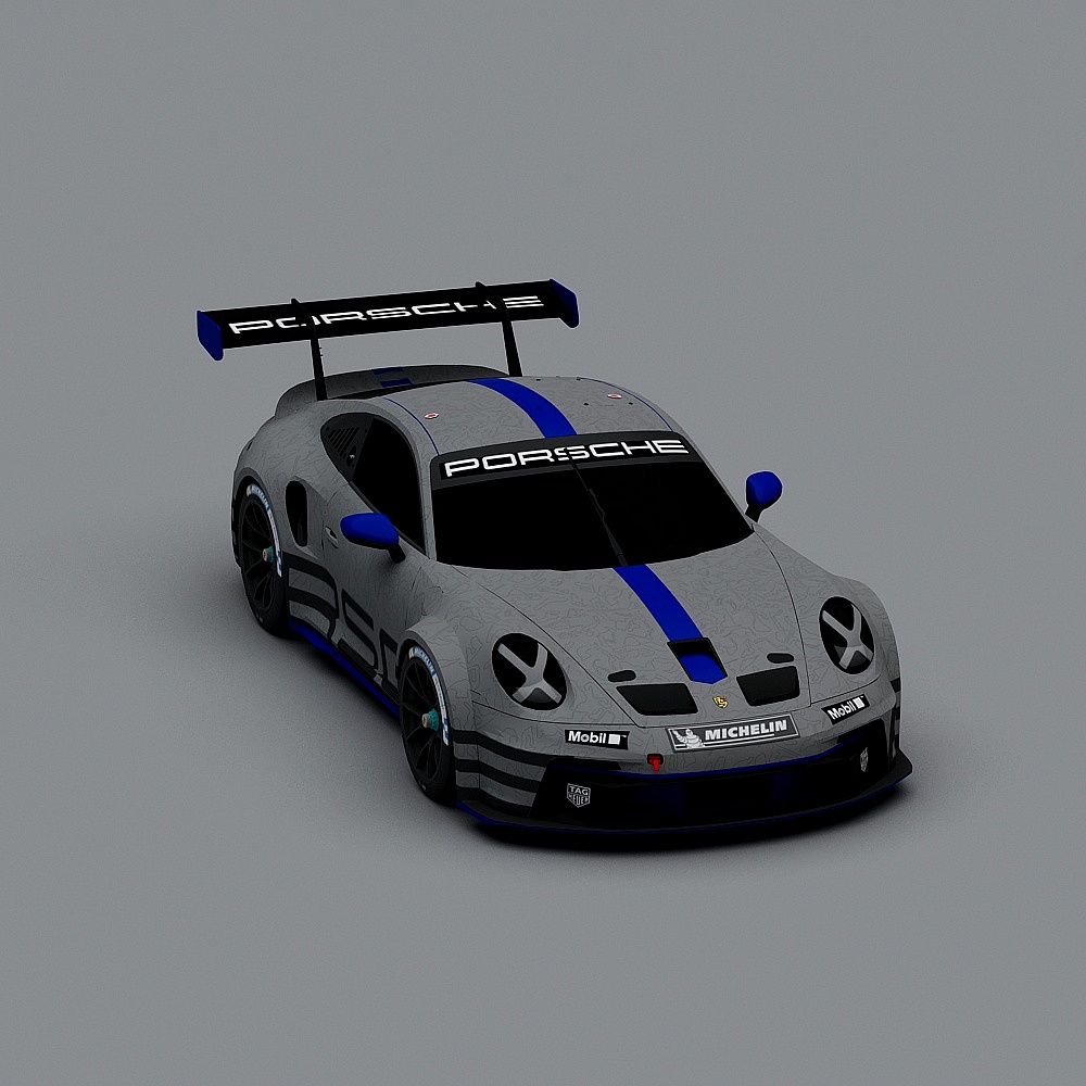 Futuristic Porsche Racing Car 3D model