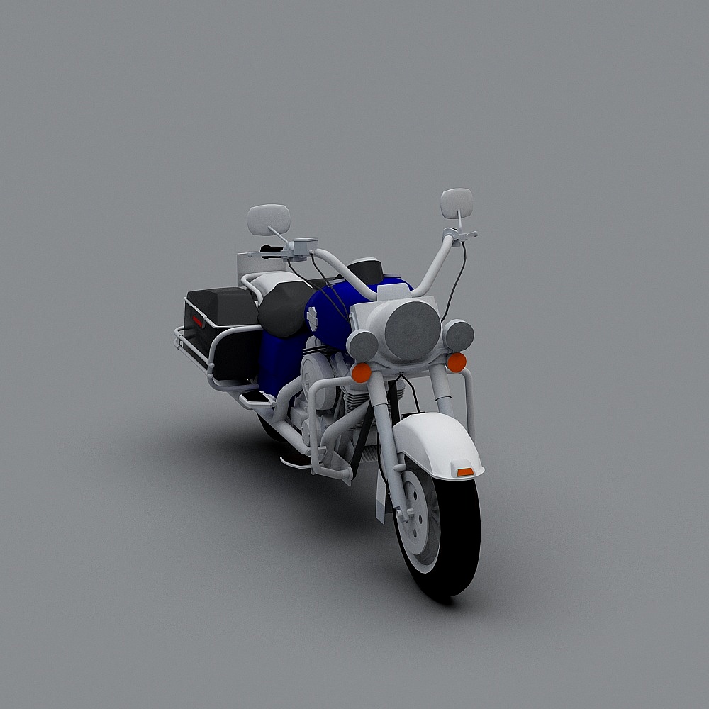 Urban Knight Low Poly Motorcycle 3D model
