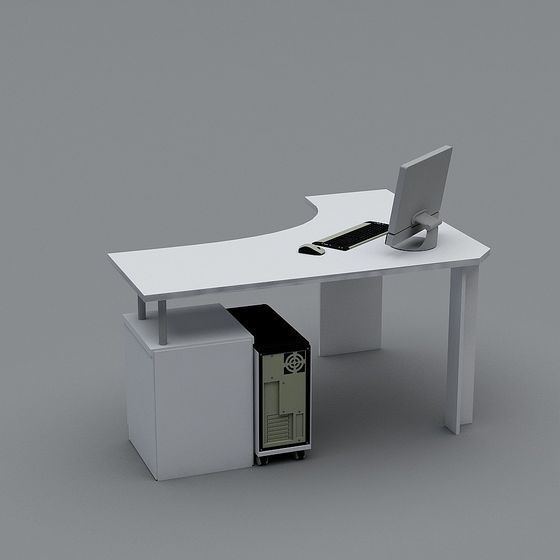 Stylish Office Desk 3D model for Creative Spaces