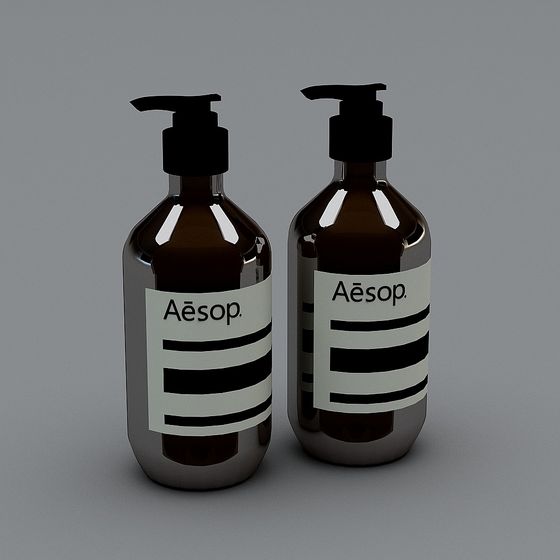 Aesop 3D Model - Elegant Minimalist Bottle Design