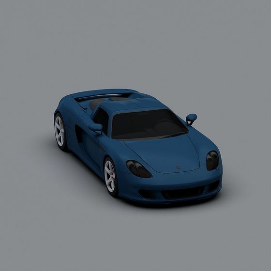 Low Poly High-Detail Sports Car 3D model