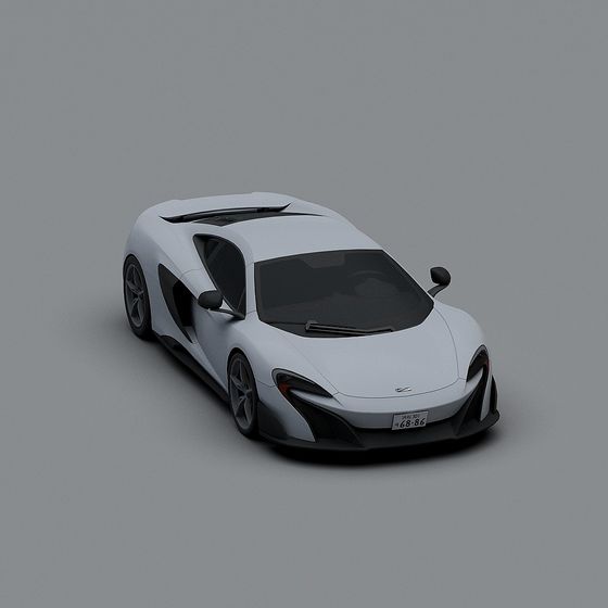 Low-Polygon High-Detail Sports Car 3D model