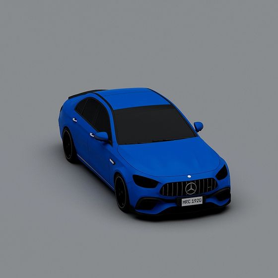 Stylish Low-Polygon 3D Car Model