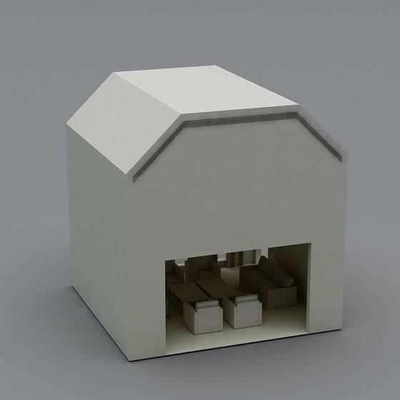 Urban Cottage 3D Model - Minimalist Design