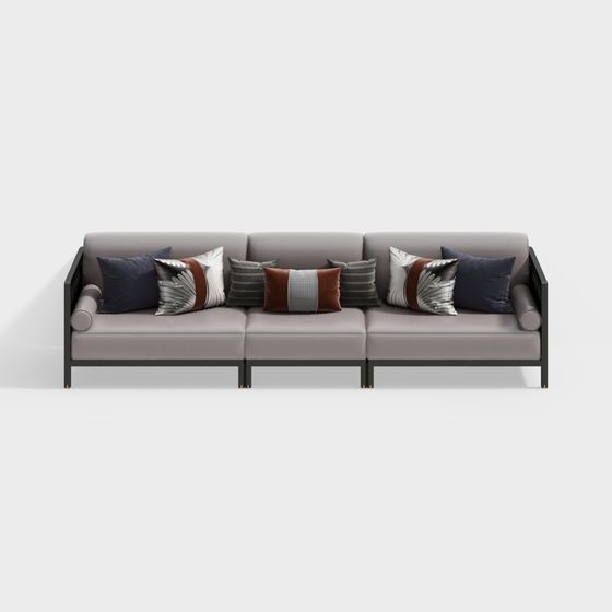 Modern Minimalist 3D Sofa Model for Contemporary Interiors
