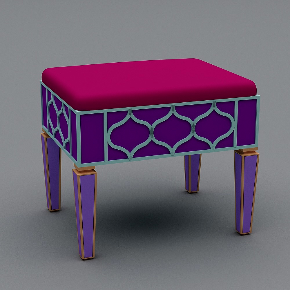 Moroccan Style Stool 3D Model