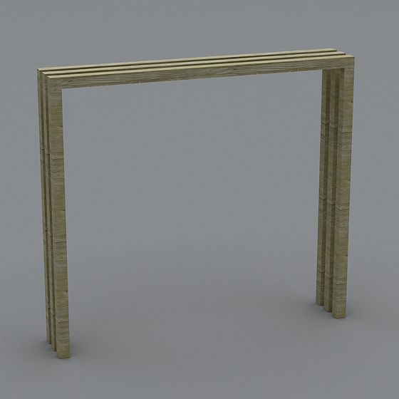Realistic Low-Polygon Wooden Arch 3D model