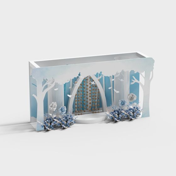 Snowy Winter Wonderland Stage 3D model