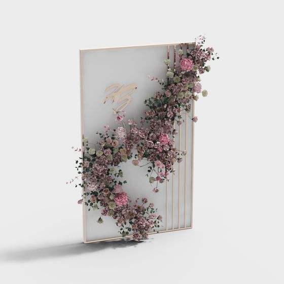 Floral Harmony Low Poly 3D Model