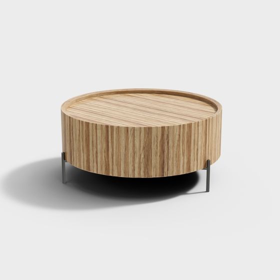 Stylish Round Coffee Table 3D model for Modern Interiors