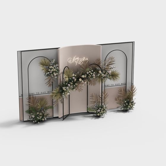 Elegant Wedding Archway 3D model