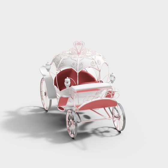 Enchanting Magical Pumpkin Car 3D model for Creative Projects