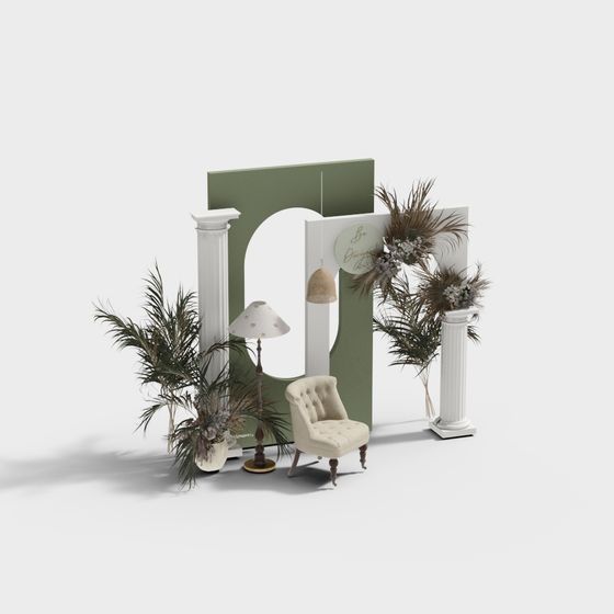 Elegant Low-Poly Archway 3D model