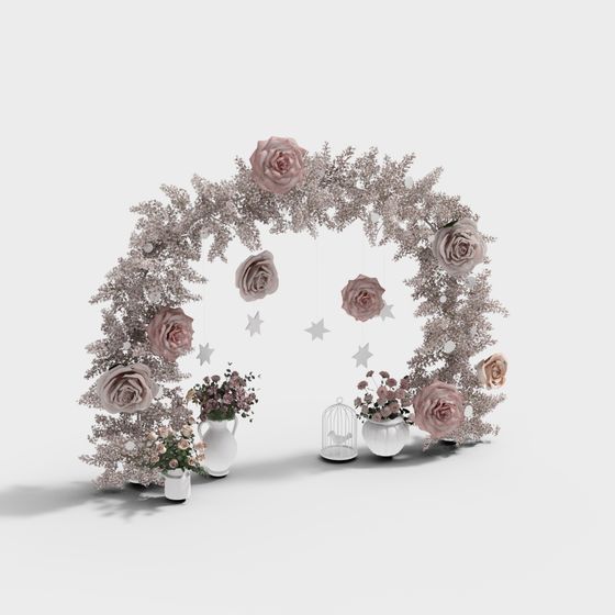Romantic Garden Arch 3D model