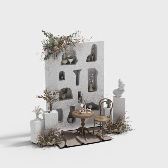 Natural Window Low-Poly 3D Model