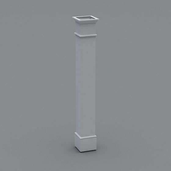 Elegant Square Column 3D model