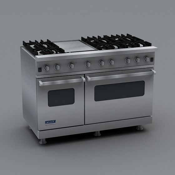 Stylish Modern Kitchen Stove 3D model