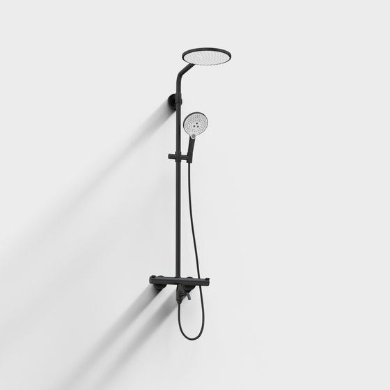 Minimalist Shower System 3D model