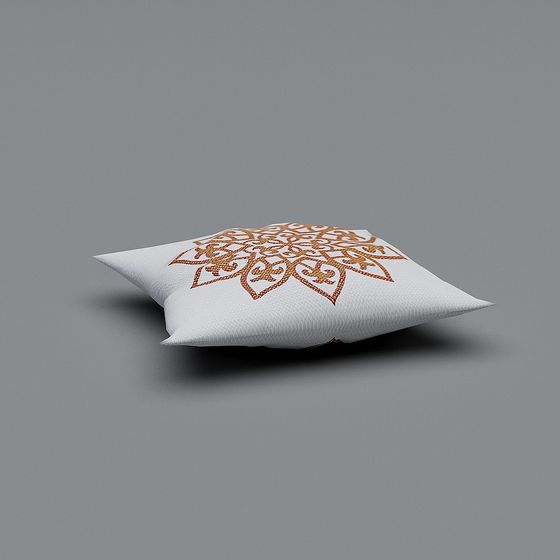 Mandala Pillow 3D Model for Elegant Interiors