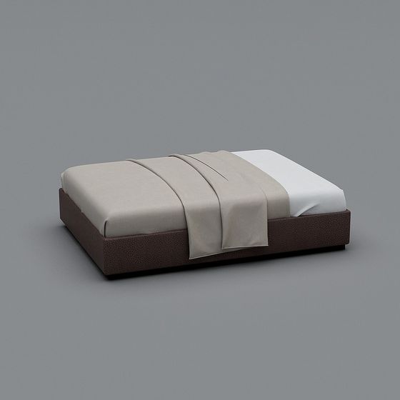 Modern Minimalist Bed 3D model