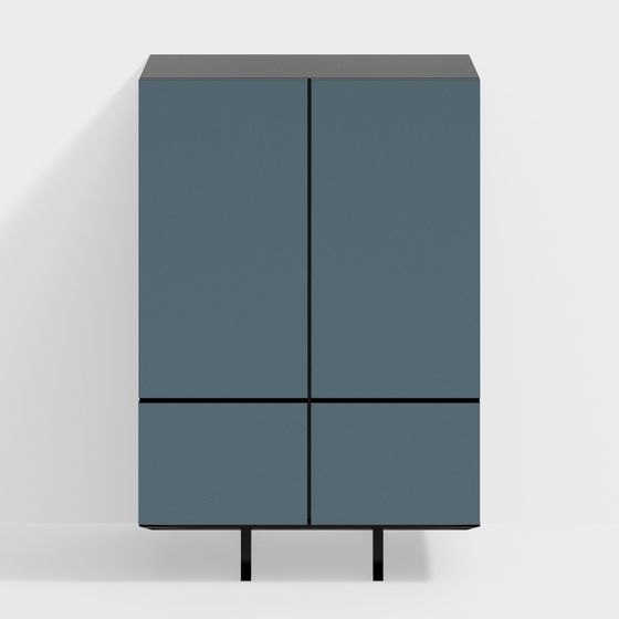 Stylish Urban Storage Cabinet 3D model