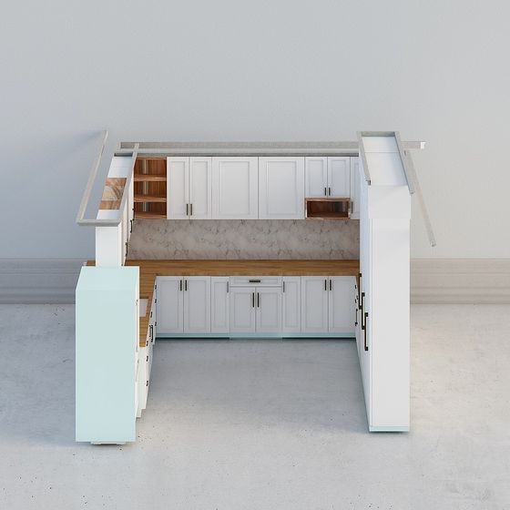 Urban Kitchen 3D model for Modern Spaces