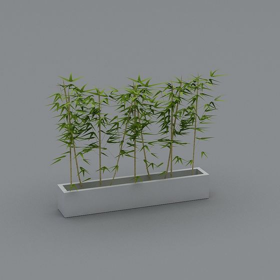 Low-Polygon Bamboo Planter 3D model