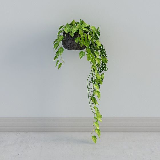 Realistic Hanging Plant 3D model for Indoor Design