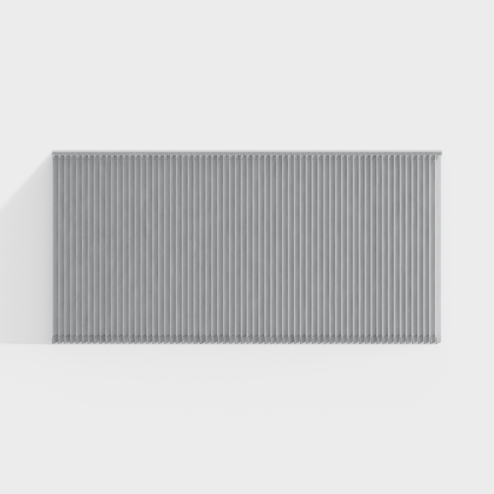 Vertical Louvered Window 3D Model