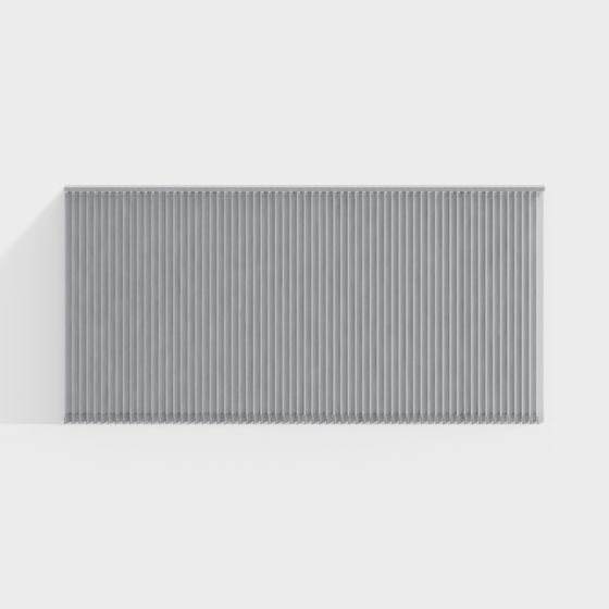 Vertical Louvered Window 3D Model