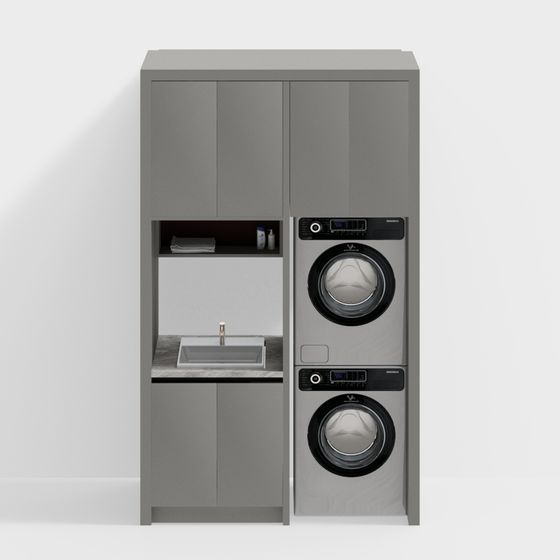 Laundry Hub 3D model for Contemporary Spaces