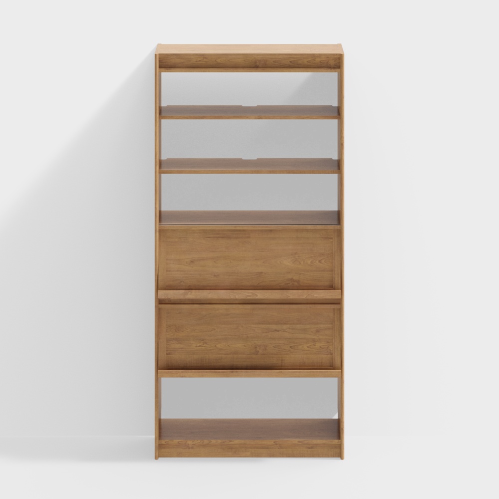 Fan House Furniture - Congshan Bookcase - 1000 Flip Model - Cherry Wood