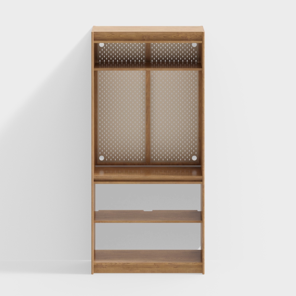 Fan House Furniture - Congshan Bookcase - 1000 Hole Frame - Cherry Wood